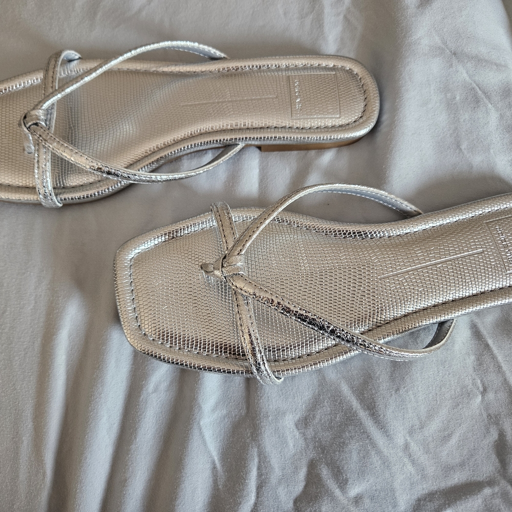 Silver Strappy Sandals